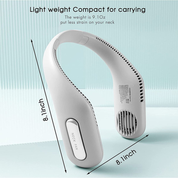 Bladeless Neck Fan, 70 Surround Air Outlets Hands Free Leafless USB Rechargeable Fan product image