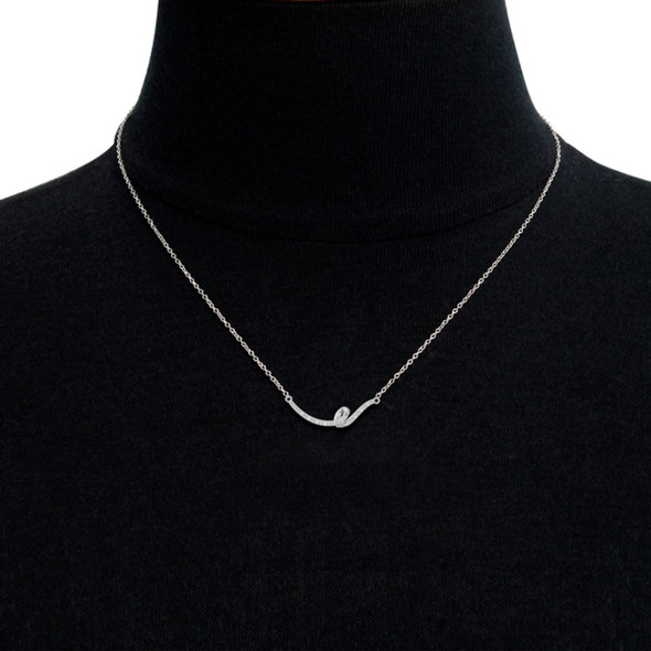 0.07-Carat Diamond Bar Swirl Necklace product image