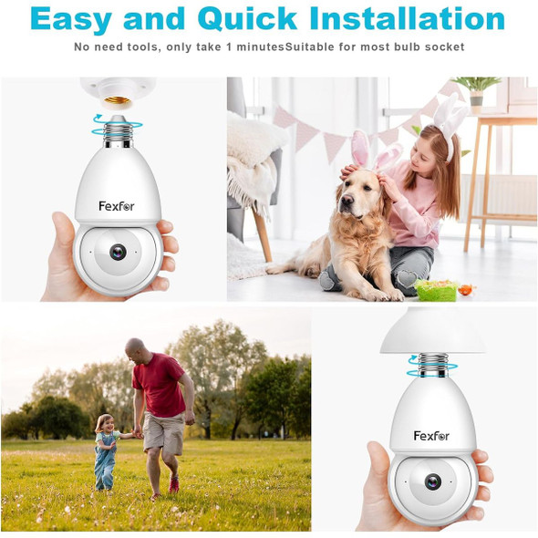 2.4G/5G 1080P Wireless Outdoor Light Bulb Security Cameras  product image