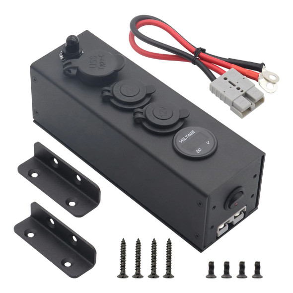 12/24V Multi-Function Power Box Charger With USB-C Output For RV Vehicles Trailers SUV Boat product image