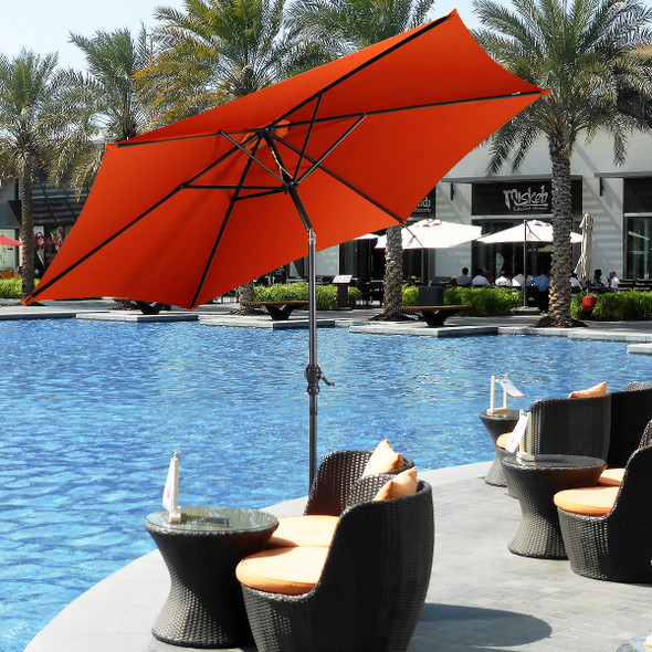 Goplus 9ft  Market Steel Outdoor Patio Umbrella product image