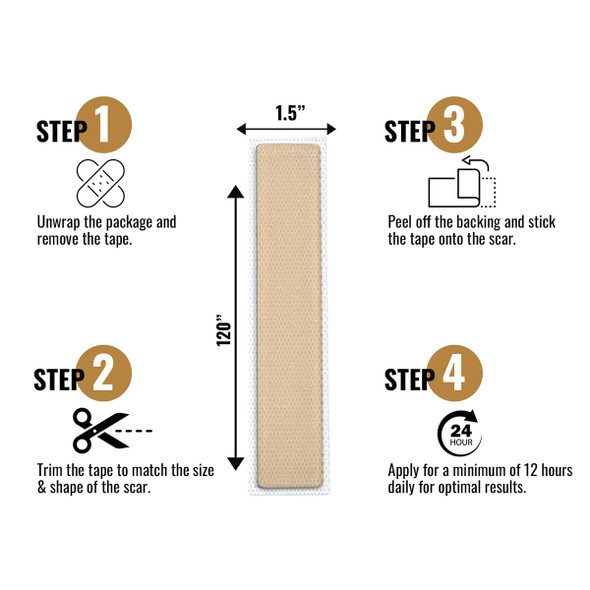 Silicone Scar Sheet, 5.9 x 1.6-Inch, 4 ct. (2-Pack) product image
