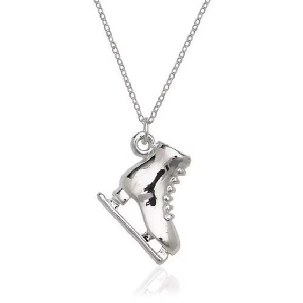 18-Inch Silver Skate Pendant & Chain product image