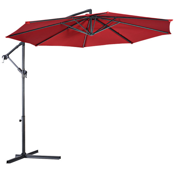 Goplus 10' Hanging Patio Umbrella Sun Shade product image