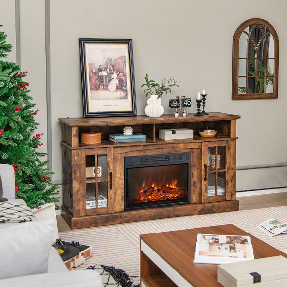 Fireplace TV Stand for TVs up to 65" with Side Cabinets and Remote product image