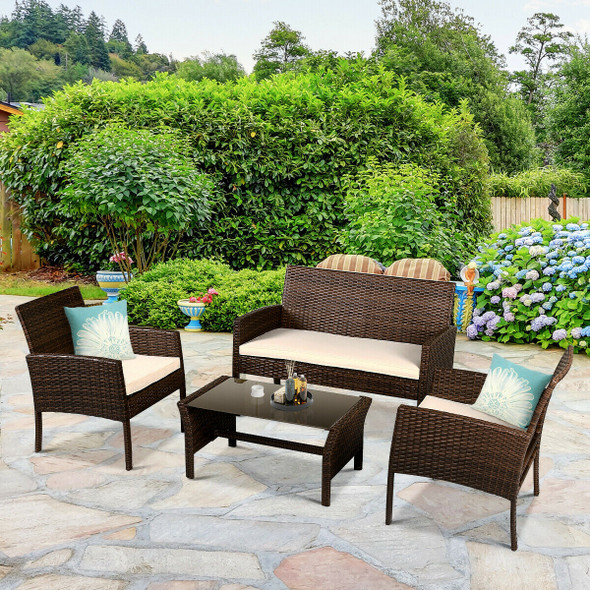 Patio Rattan Furniture Set (4-Pieces) product image