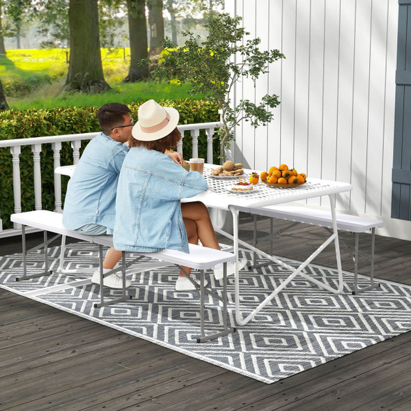 6-Foot Portable Picnic Folding Bench with Carrying Handle (1 or 2-Pack) product image