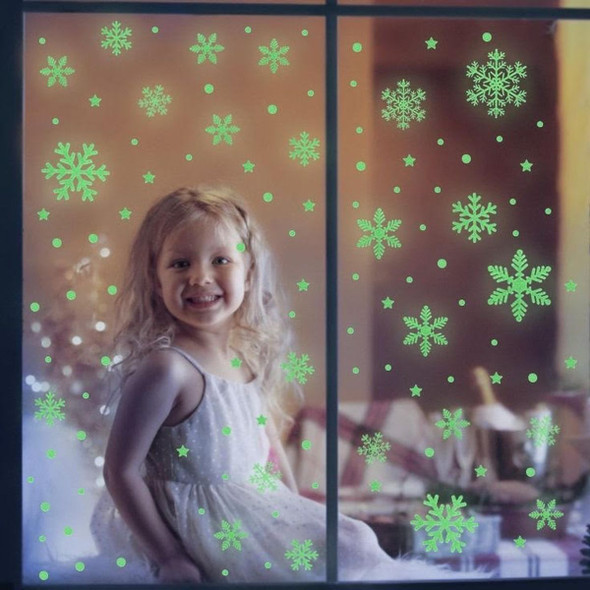 Glow-in-the-Dark Snowflake Window Clings, 47 ct. product image
