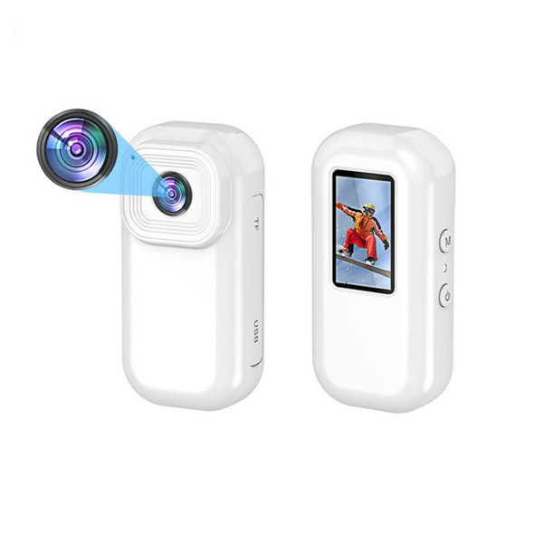 Mini 1080P Action Camera Wearable Sports Body Camera Pocket Helmet Camera Vlogging Multi-Function White product image