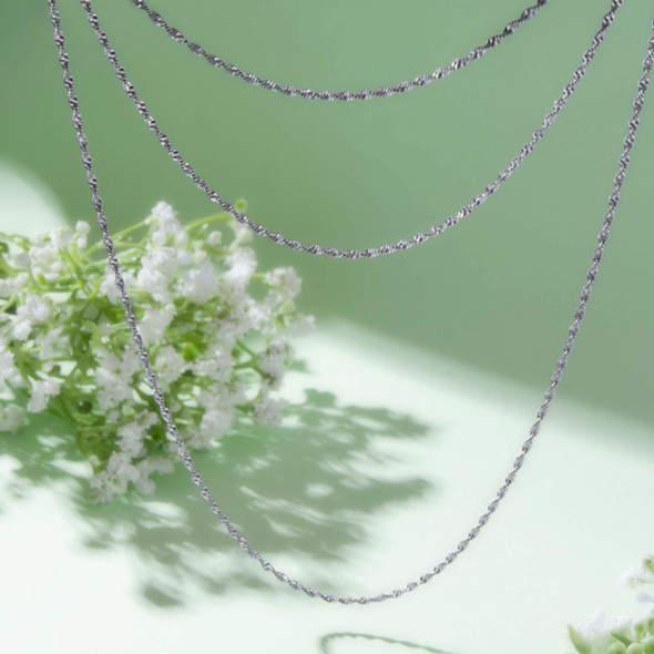 3-Piece Fine Silver Overlay Singapore Necklace Set product image