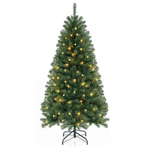 6, 7, or 8 ft Christmas Tree with Warm White LED Lights product image