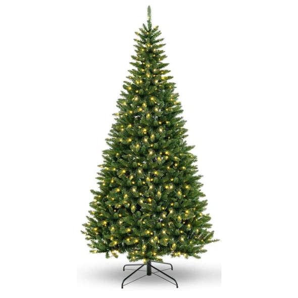 8 ft Pre-Lit Artificial Christmas Tree for Corners  product image