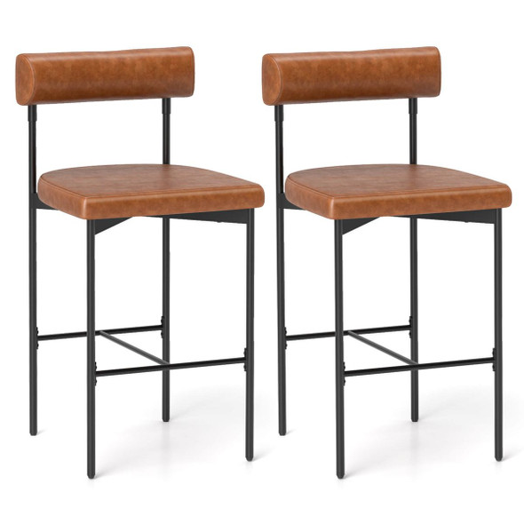 26-Inch Upholstered Bar Stools with Padded Cushion (Set of 2/4) product image