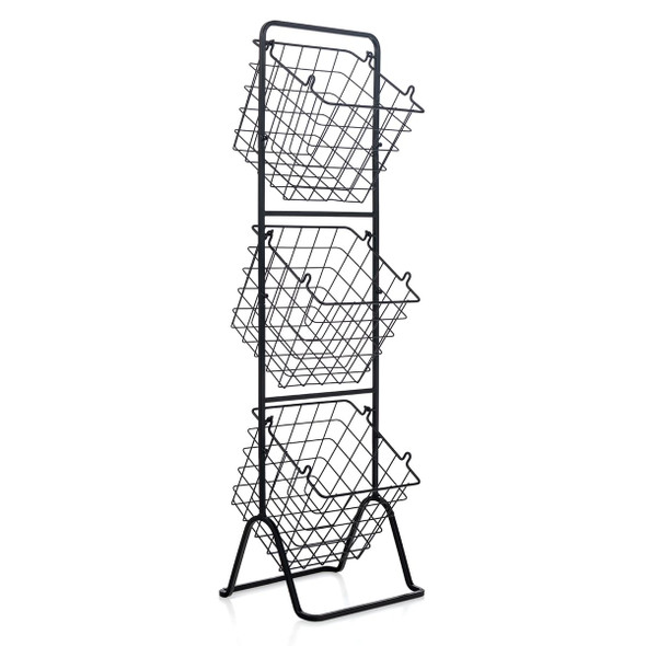 3-Tier Wire Basket Stand Storage Organizer product image