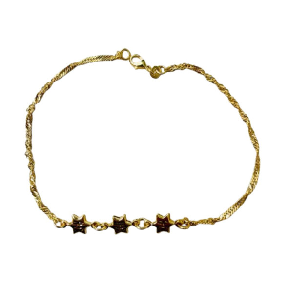 18K Gold-Plated Star Anklet product image