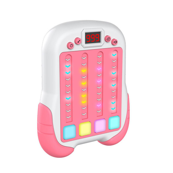 Interactive Rhythm Game Machine for Kids, Handheld Music & Light Puzzle Toy, Quick Push Pop Game (Pink) product image