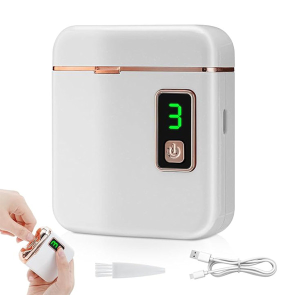Electric Nail Clipper with 3 Speed Levels and Nail Clip Storage, LCD Digital Display, USB Rechargeable Electric Nail Trimmer,(White) product image