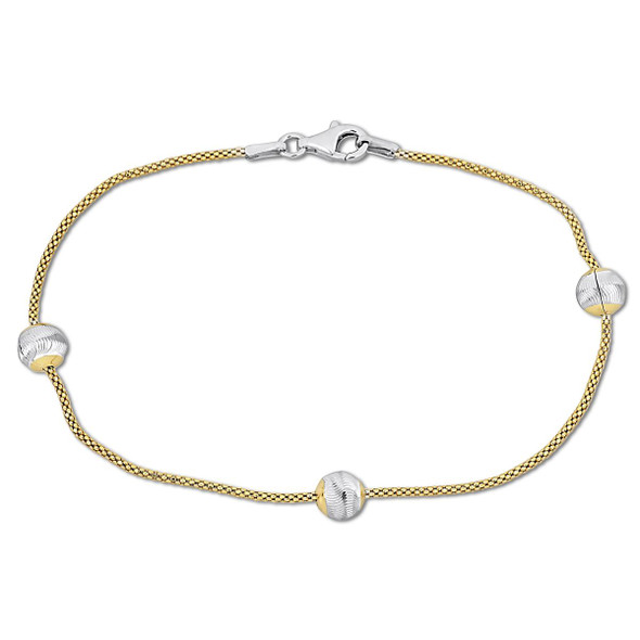 Silver Ball Station Chain Bracelet product image
