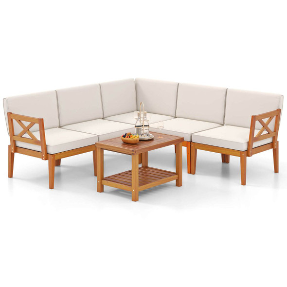 6-Piece Acacia Wood Patio Furniture Set  product image