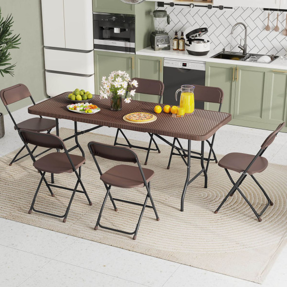 6-foot Portable Fold-in-Half Table  product image