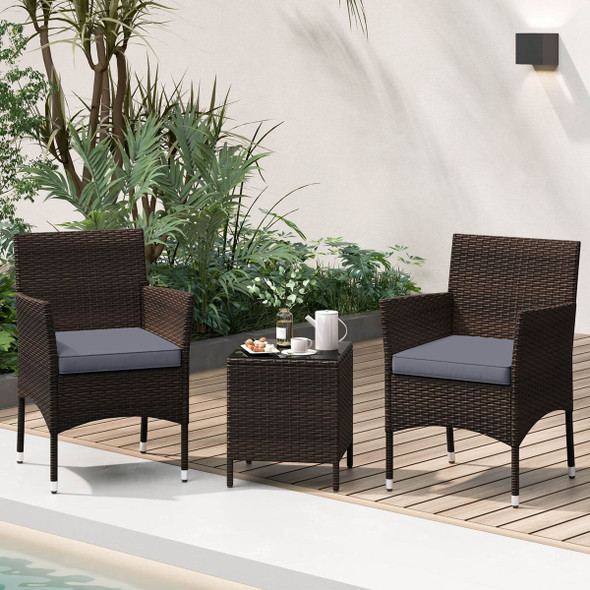 Outdoor Conversation Set with Cushions (3-Piece) product image