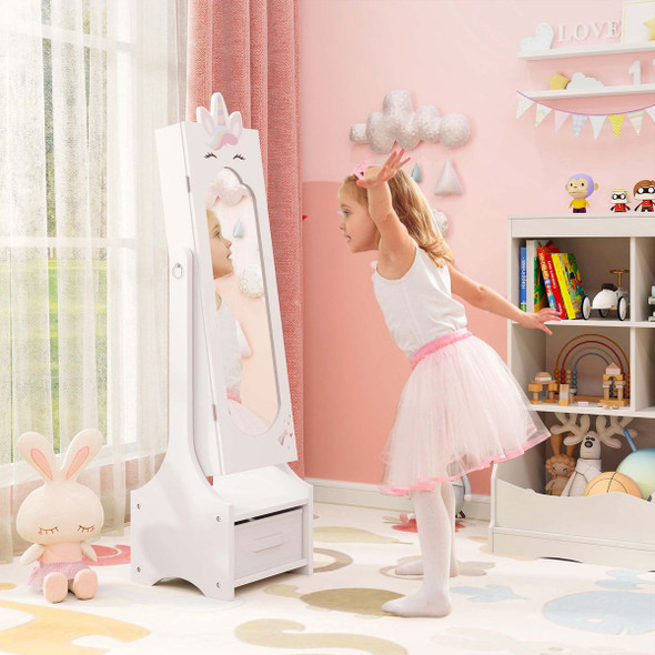 Kids Princess Makeup Vanity Set with Jewelry Cabinet product image