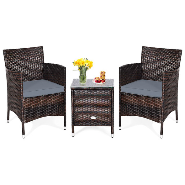 3-Piece Outdoor PE Rattan Wicker Furniture Set product image