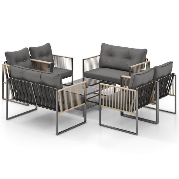 PE Rattan Sofa Set with Coffee Table (4- or 8-Piece) product image