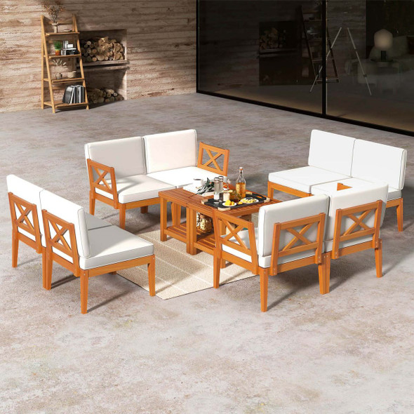 10-Piece Acacia Wood Patio Furniture Set  product image