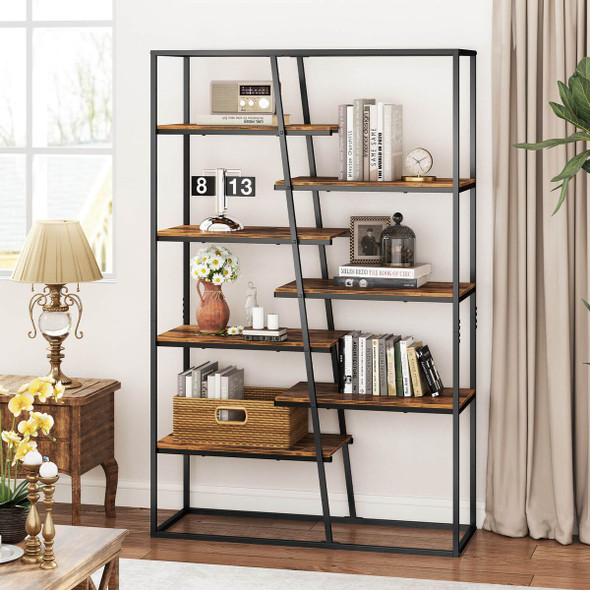 71-Inch 7-Tier Industrial Etagere Bookcase product image