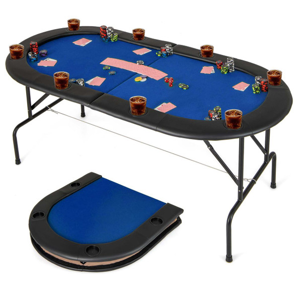 8-Player Poker Table with Cup Holders product image