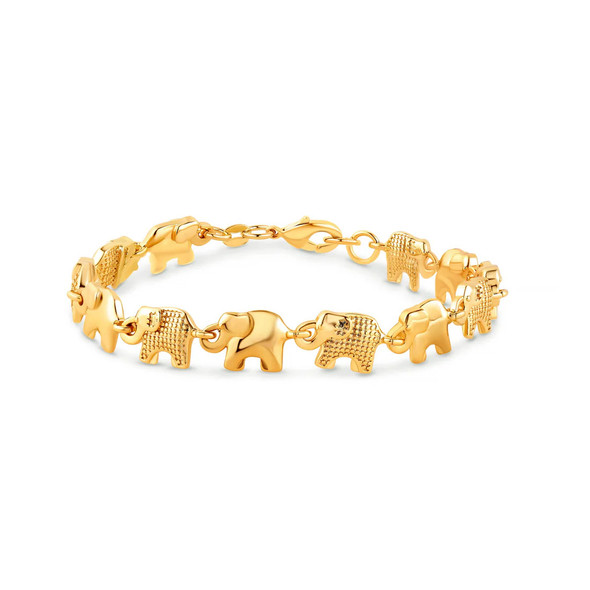 18K Gold Plated Elephant Bracelet or Anklet For Women product image