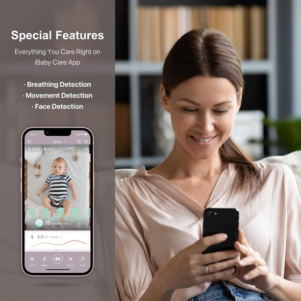 iBaby i2 Smart Baby Breathing Monitor with Camera and Audio product image