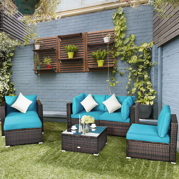 6-Pieces Patio Rattan Furniture Set  product image