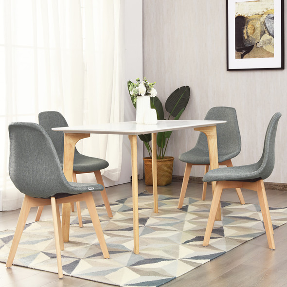 Modern Mid Century Fabric Dining Chairs (Set of 4) product image