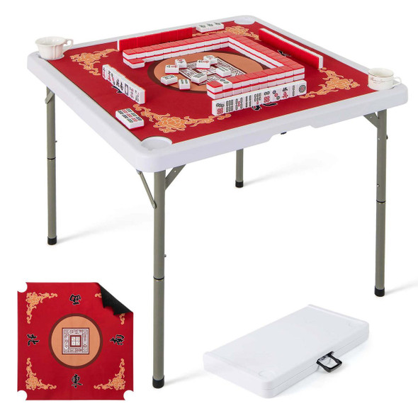 35" Folding Mahjong Table with Cup Holders  product image