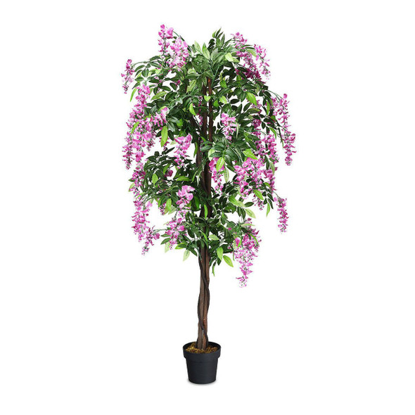 6-Foot Artificial Wisteria Silk Indoor Tree product image