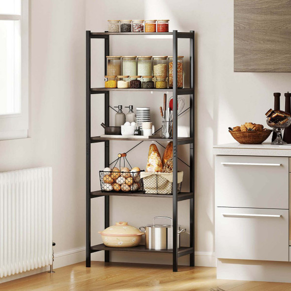 5-Tier Bookshelf with Metal Frame  product image