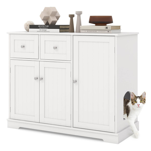 Cat Litter Box Enclosure with 3 Doors  product image