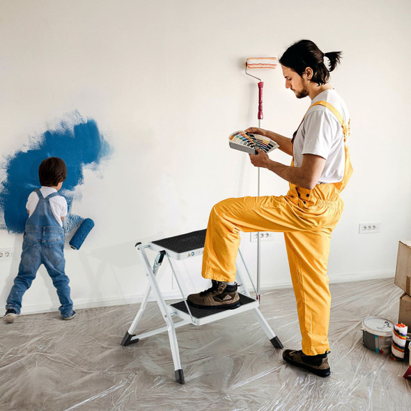Folding 2-Step Ladder with Anti-Slip Pedal & Large Foot Pads product image