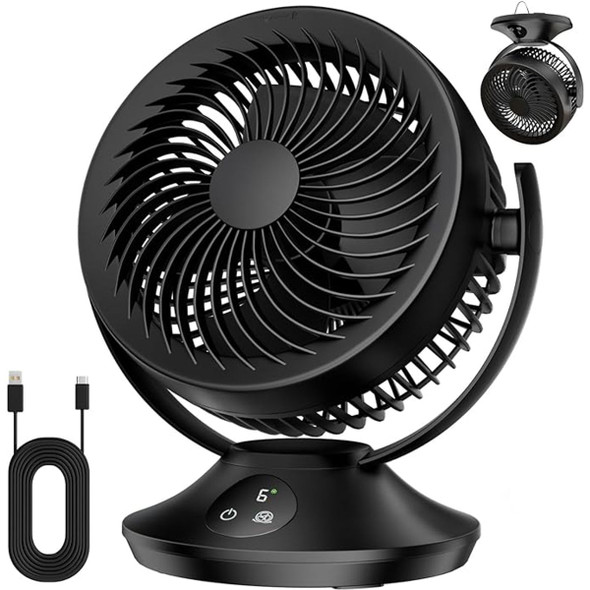 12000mAh Rechargeable Portable Desk Fan product image