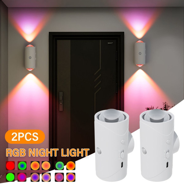 LED Motion Sensor Night Light,7 Colors Rechargeable Light,Wireless Magnetic Wall Lamp,For Garden Steps,Bedroom,Hallway,Courtyard,Holiday Decor product image