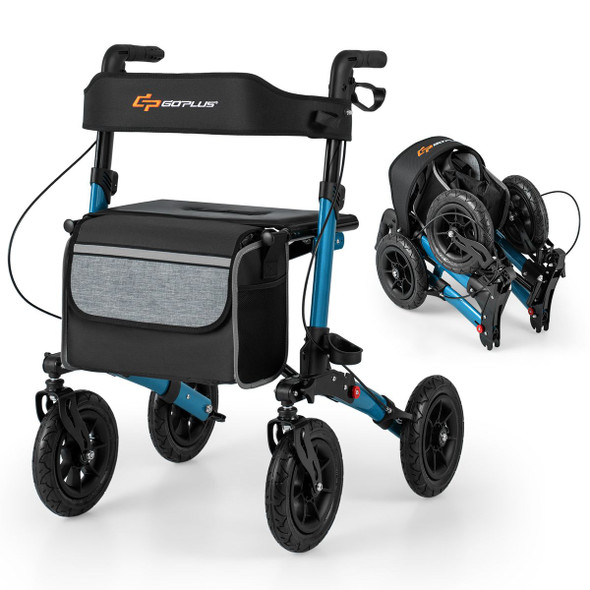 Folding Walker with 9" Pneumatic Tires and Adjustable Handle Height product image