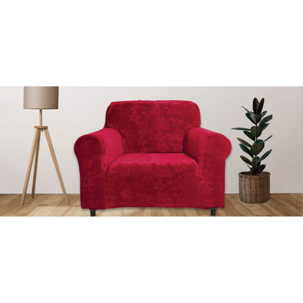 Rich Floral Pattern Velvet Stretch Slipcovers product image