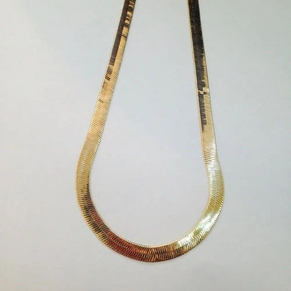 14K Gold Filled Flat Herringbone Necklace product image