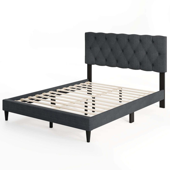 Bed Frame with Button-Tufted Headboard  product image