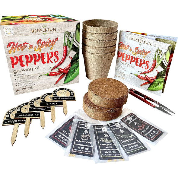 Hapinest Indoor Hot and Spicy Pepper Garden Seed Starter Kit  product image