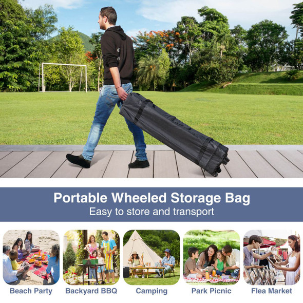10 x 10-foot Pop-up Canopy with Sidewalls and Mesh Screen product image