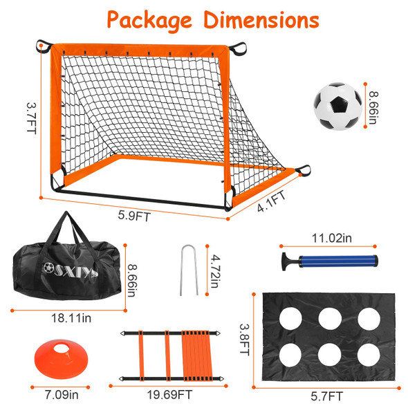 6 x 4-foot Soccer Goal Training Set product image