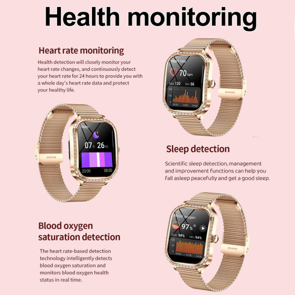 Smart Watch for Women,Android Smartwatch for Phones (Make Calls),1.75 Inch HD Fitness Tracker Watch with Sleep Monitor,110+ Sport Modes Fitness Watches product image